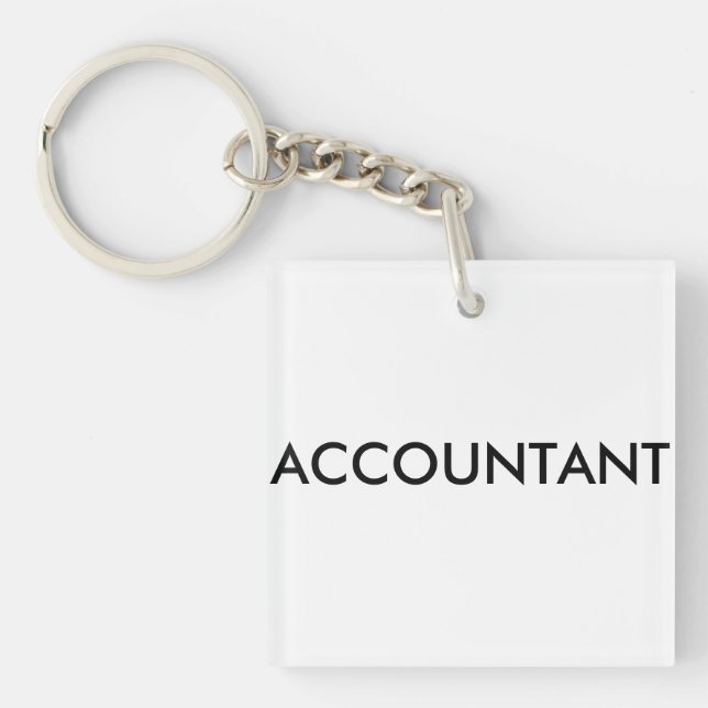 Gift for the accountant keychain (Front)