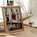 Gift for the Graduate Trendy Magazine Photo Cover Foil Prints<br><div class="desc">Celebrate your grad with our modern graduation magazine cover gold foil print. Styled to look like the magazine cover from a stylish, trendy magazine. The design incorporates a large magazine feature image placeholder for your own grad's photo. The masthead of the magazine "The Graduate" creates the magazine name. Make a...</div>