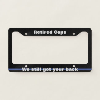 Gift for the retired police officer in your life l license plate frame