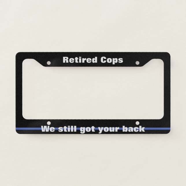 Gift for the retired police officer in your life l license plate frame (Front)