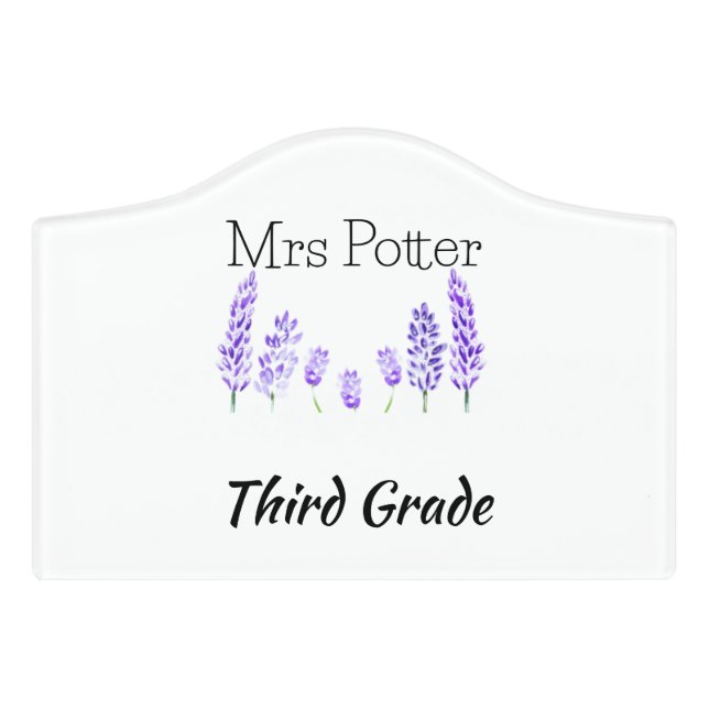 Gift for the teacher  door sign (Small Crest Front)