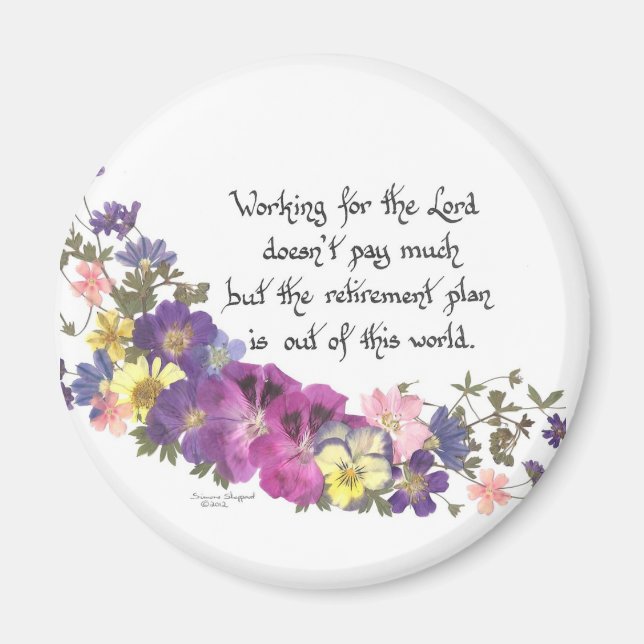 gift for volunteer or church worker magnet (Front)