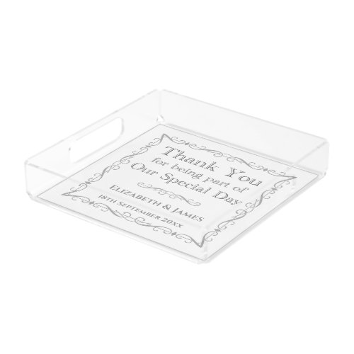 Gift for Wedding Guests Acrylic Tray
