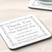 Gift for Wedding Guests Beverage Coaster