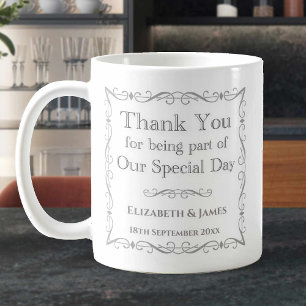 Gift for Wedding Guests. Thank You Coffee Mug