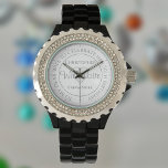 Gift for Wife. 50th Birthday Gift Watch<br><div class="desc">Gift watch for wife on her birthday. Special watch with inscription. 50th birthday gift. Watch has inscription plus the message "With Love". Also the names of each partner. White watch face.</div>
