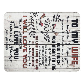 Gift For Wife | To My Wife Lovely Letter Door Sign