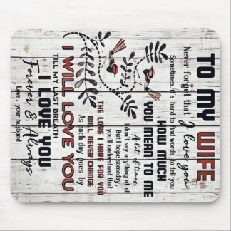 Gift For Wife | To My Wife Lovely Letter Mouse Pad