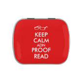Gift for Writers Keep Calm and Proofread Candy Tin (Top)