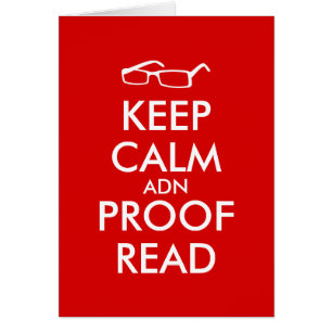 Gift for Writers Keep Calm and Proofread Cards