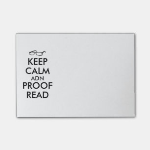 Gift for Writers Keep Calm and Proofread Post-it Notes