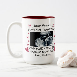 Gift From Baby For Mommy to be, baby ultrasound Two-Tone Coffee Mug