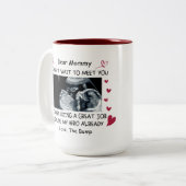 Gift From Baby For Mommy to be, baby ultrasound Two-Tone Coffee Mug (Front Left)