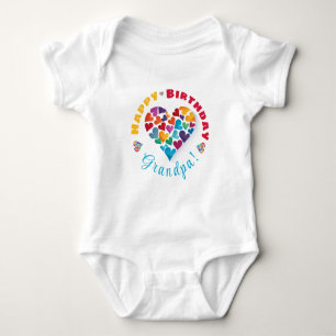 Gift From Baby, Happy Birthday Grandpa Baby Bodysuit