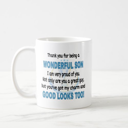   Gift From Father To Son Wonderful Son Coffee Mug