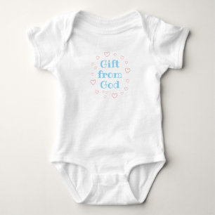 Gift From God, Religious Girl Boy Gift, Bapstism Baby Bodysuit