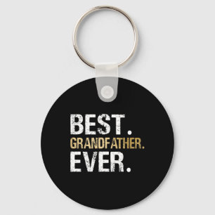 Gift From Granddaughter Grandson Best Grandfather Keychain