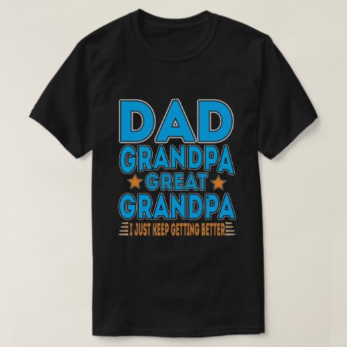 Gift from Grandkids Dad Grandpa Great Grandpa T_Shirt