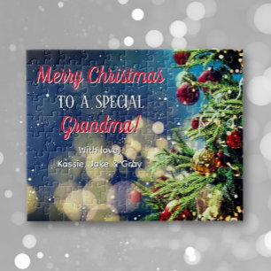 Gift from Grands! Personalized Christmas Puzzle