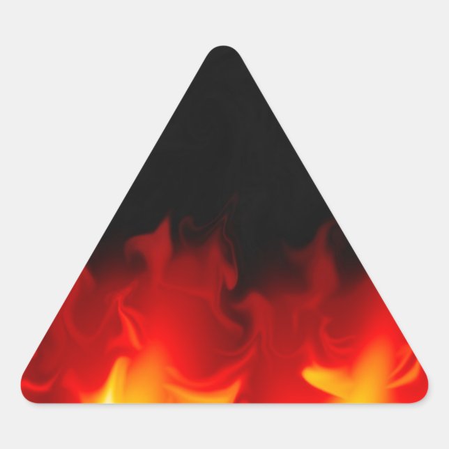 Gift from Hell in fire Triangle Sticker (Front)