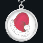 Gift From Santa Red Christmas Hat Holiday Necklace<br><div class="desc">Necklace features an original illustration of a red Santa Claus hat on a white background. Perfect as a stocking stuffer or Christmas gift from santa!</div>