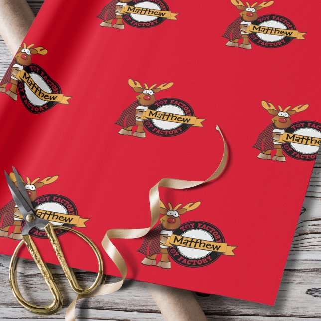 Gift from Santa Special Delivery Custom Name Wrapping Paper (Creator Uploaded)
