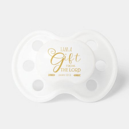 Gift From The Lord, Gold Font Pacifier