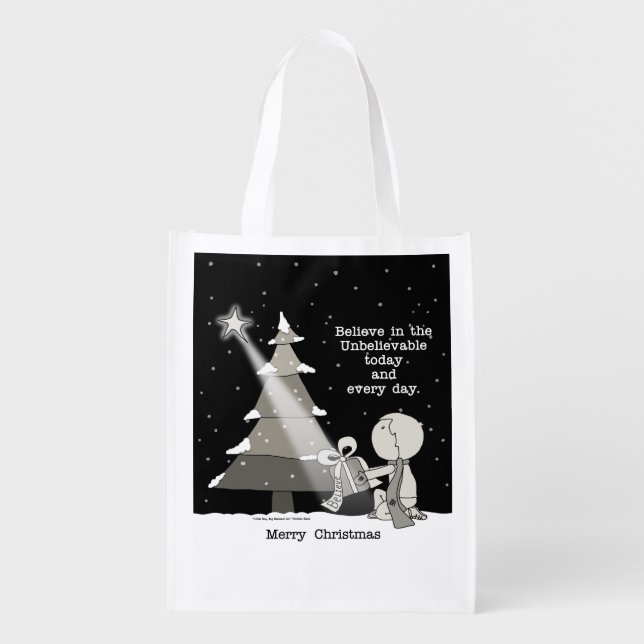 Gift Giver-Merry Christmas Reusable Grocery Bag (Front)