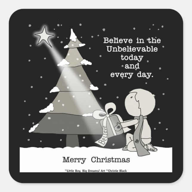Gift Giver-Merry Christmas Square Sticker (Front)
