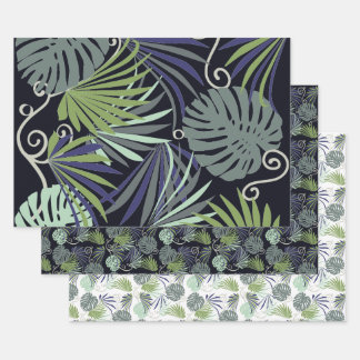 Gift giving indoor plants pattern illustration wrapping paper sheets