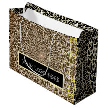 GIFT GOLDEN AND BLACK  LARGE GIFT BAG