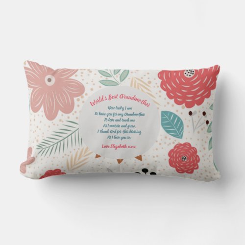 GIFT _ Grandma Poems From Grandchildren _ CUSTOM Lumbar Pillow