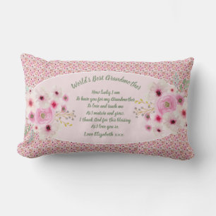 GIFT - Grandma Poems From Grandchildren - CUSTOM Lumbar Pillow