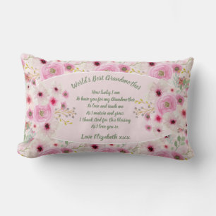 GIFT - Grandma Poems From Grandchildren - CUSTOM Lumbar Pillow