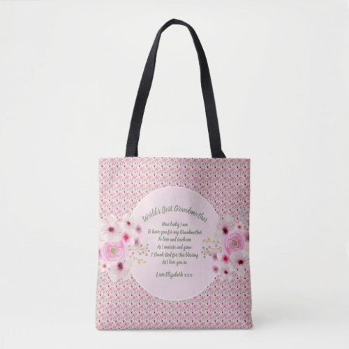 GIFT _ Grandma Poems From Grandchildren _ CUSTOM Tote Bag