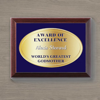 Gift! Greatest Godmother Award plaque