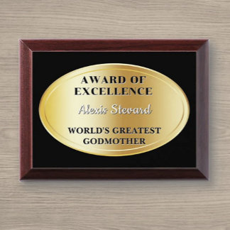 Gift! Greatest Godmother Award plaque