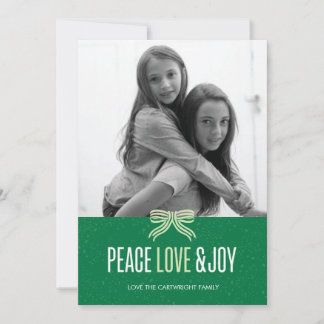 Gift Green Holiday Photo Card