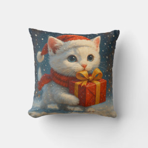 Gift - Holiday - Christmas Kitten Surprise Pillow