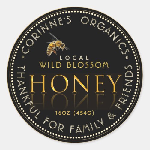Gift Honey Label with Bee