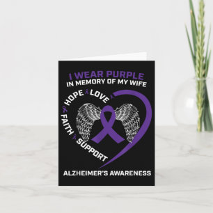 Gift I Wear Purple In Memory Of My Wife Heimers Aw Card