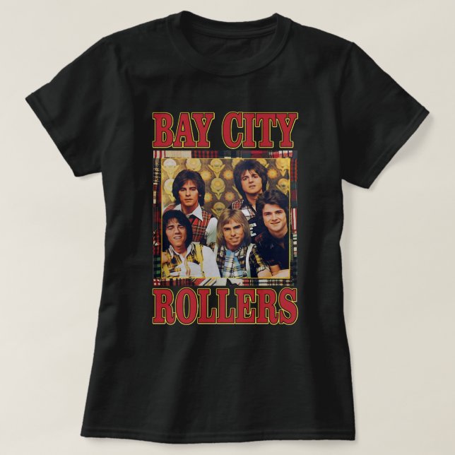 Gift Idea Band Bay City Rollers Music Rock  Retro  T-Shirt (Design Front)