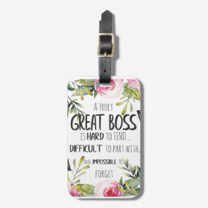 Gift idea for boss appreciation thank you quote luggage tag Gift idea for boss appreciation thank you quote luggage tag