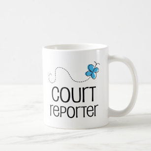 Gift Idea For Court Reporter (Butterfly) Coffee Mug