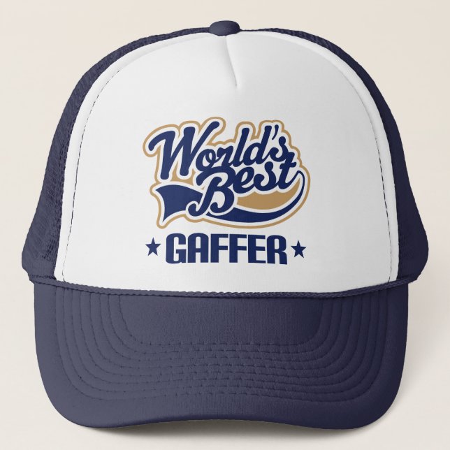 Gift Idea For Gaffer (Worlds Best) Trucker Hat (Front)