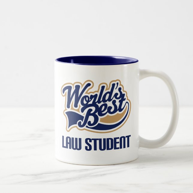Gift Idea For Law Student (Worlds Best) Two-Tone Coffee Mug (Right)