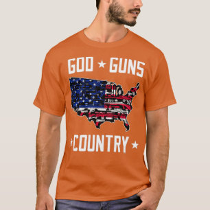 Gift idea for police officers God guns country T-Shirt