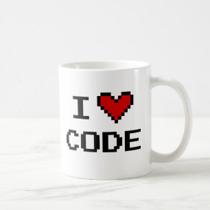 Gift idea for programmer i heart code coffee mug