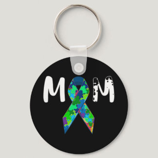 Gift Idea for Women - Autism Mom Shirt. Awesome pr Keychain