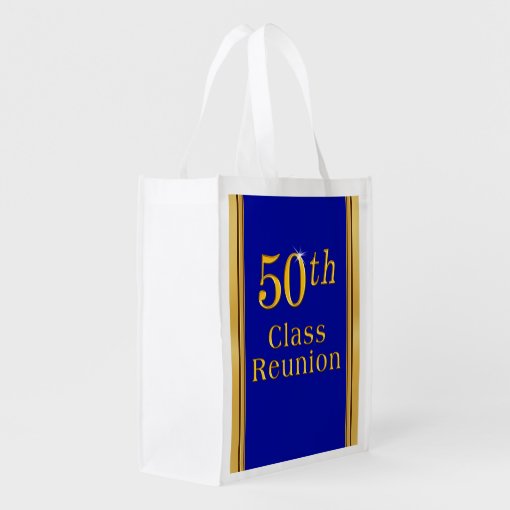 Gift Ideas for 50th Class Reunion Celebration Grocery Bag Zazzle